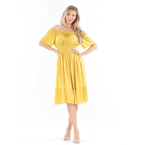 Rochie Dama LunaStyle Mustar