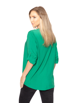 Bluza Dama Uni cu Nasturi Verde