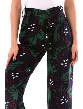 Pantaloni Dama LittleMissy Negru Verde Rosu si Alb