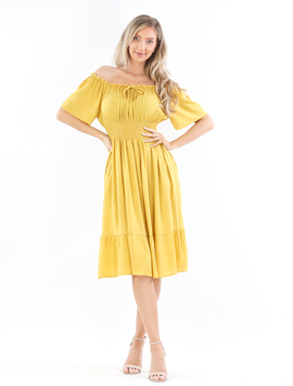 Rochie Dama LunaStyle Mustar