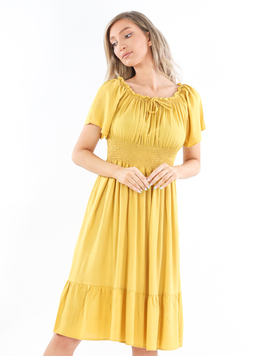 Rochie Dama LunaStyle Mustar