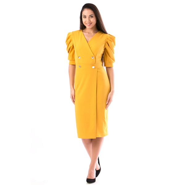 Rochie Dama ButtonLady67 Mustar