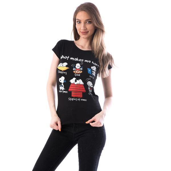 Tricou Dama Bumbac WhatMakes Negru